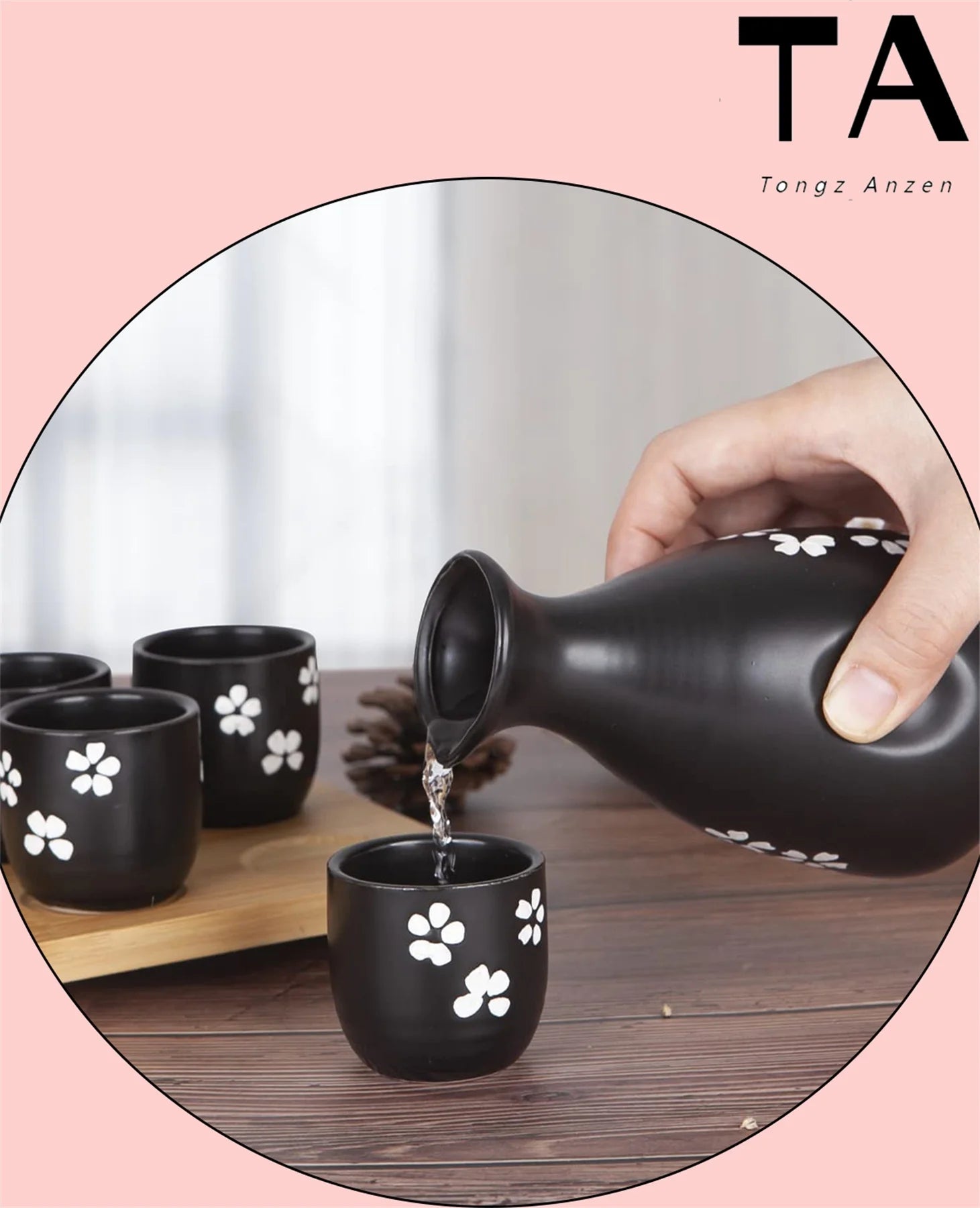 6pcs Ceramic Sake Set U170204