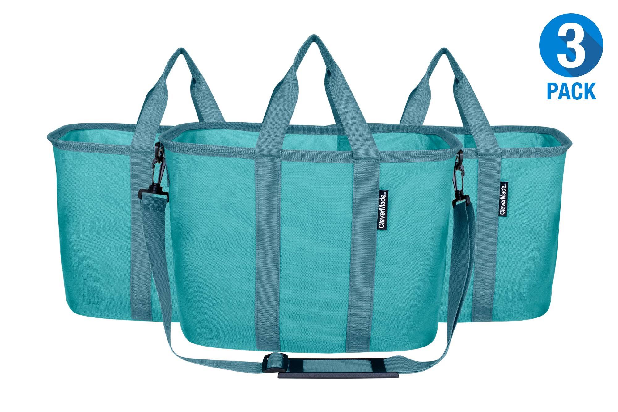 Plum 20L Grocery Tote Bags with Shoulder Strap (3 Pack) Y926877