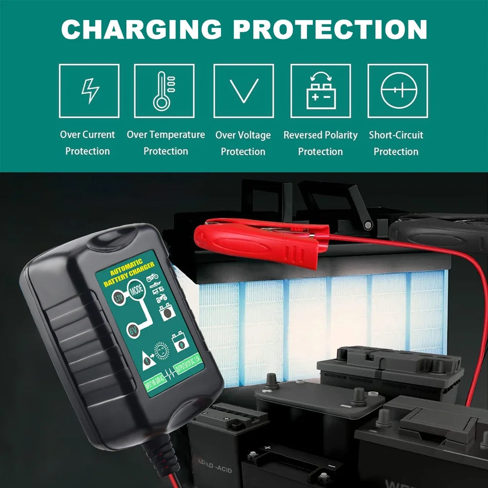 6V 12V Automatic Battery Charger Maintainer H9533