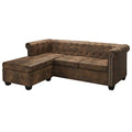 Brown L-shaped Sectional Sofa M801