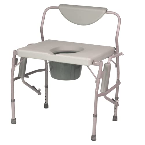 Bariatric Drop Arm Commode, 1000 Pound Weight Capacity, Adjustable Height I8031