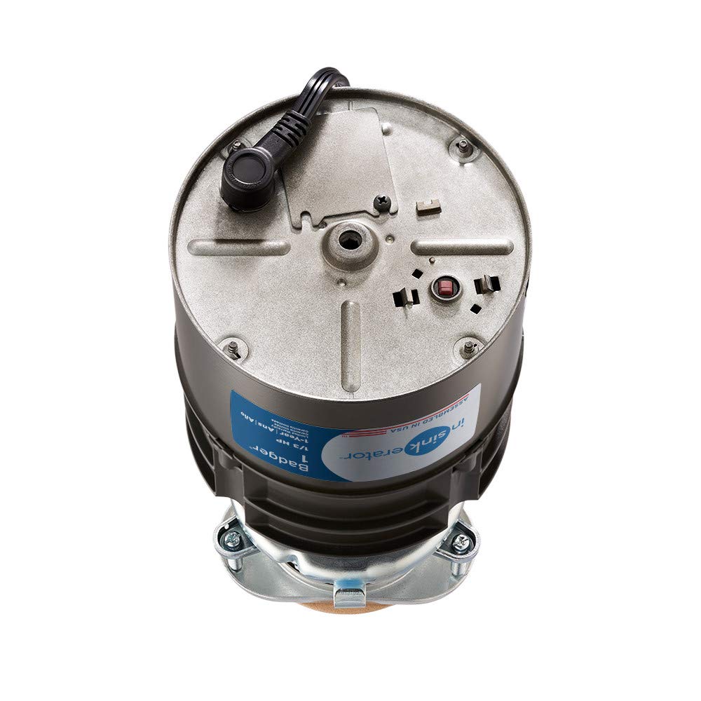 1/3 HP Continuous Feed Garbage Disposal with Cord, White D353
