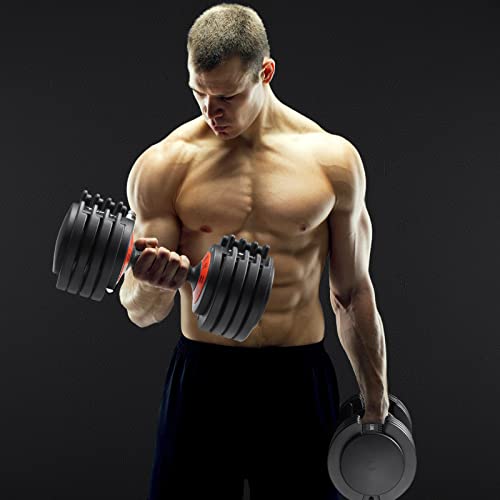 55 lbs Pair Adjustable Dumbbell I523909