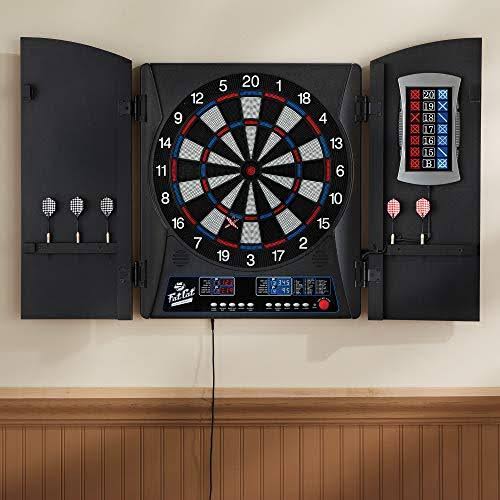 Electronic Dartboard with Cabinet Doors and Integrated Scoreboard C54881