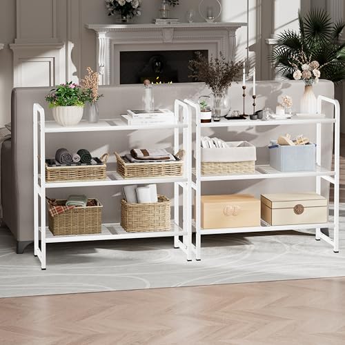 Black 30.75 Inch Heavy Duty Metal Wire 3 Tier Shelving Unit C1390