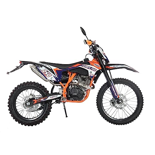250cc Dirt Bike with 5-Speed Manual Transmission, Electric/Kick Start, 21"/18" Wheels, Orange A7112