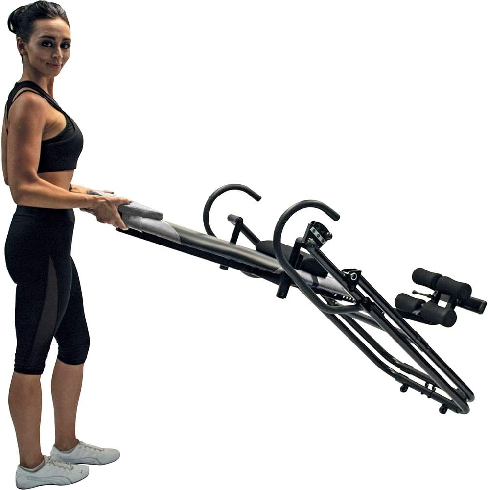 Gray Inversion Table with Removable Head Pillow & Lumbar Support Pad Z485752