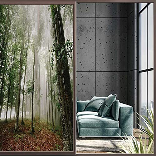Stained Glass Forest Green Window Film 35.4 inch by 78.7 inch W121835