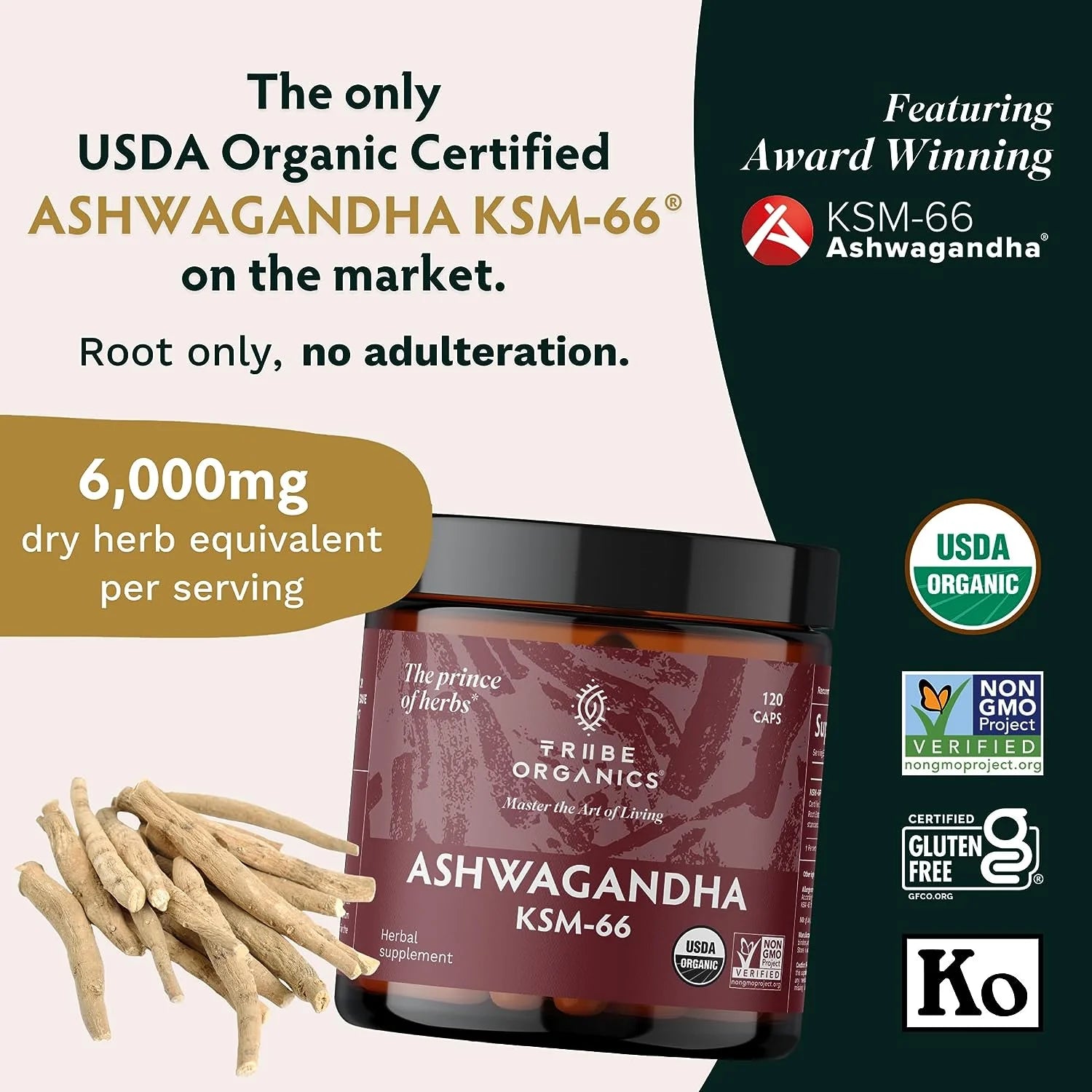 600mg Ashwagandha Herbal Supplement 120 Capsules M3328