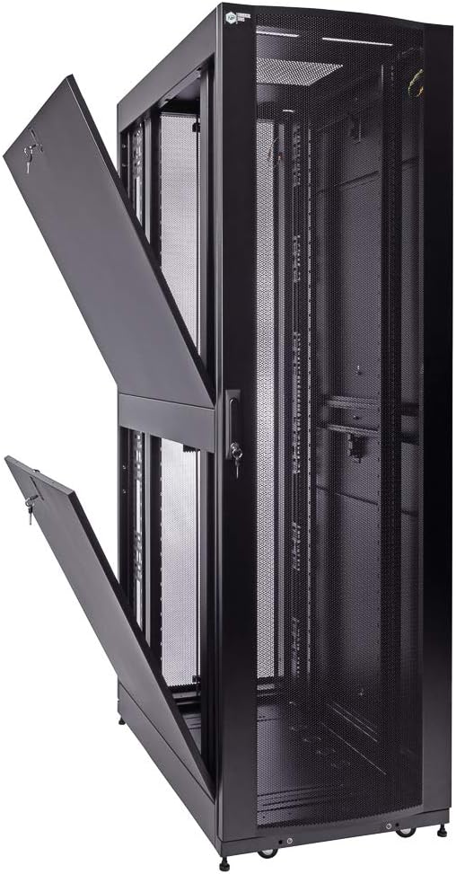 42U Server Rack Cabinet, 1000mm Depth, Black P90232