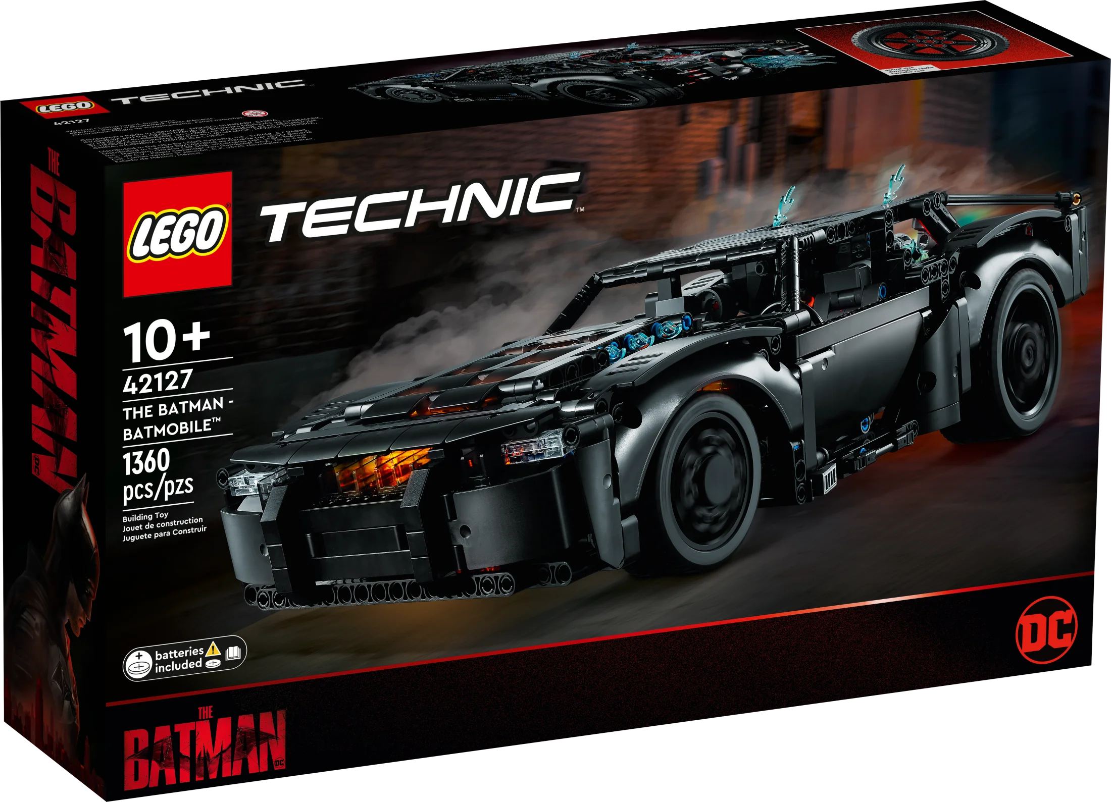 LEGO Technic BATMOBILE 42127 Model Car Building Toy with Light Bricks P4495