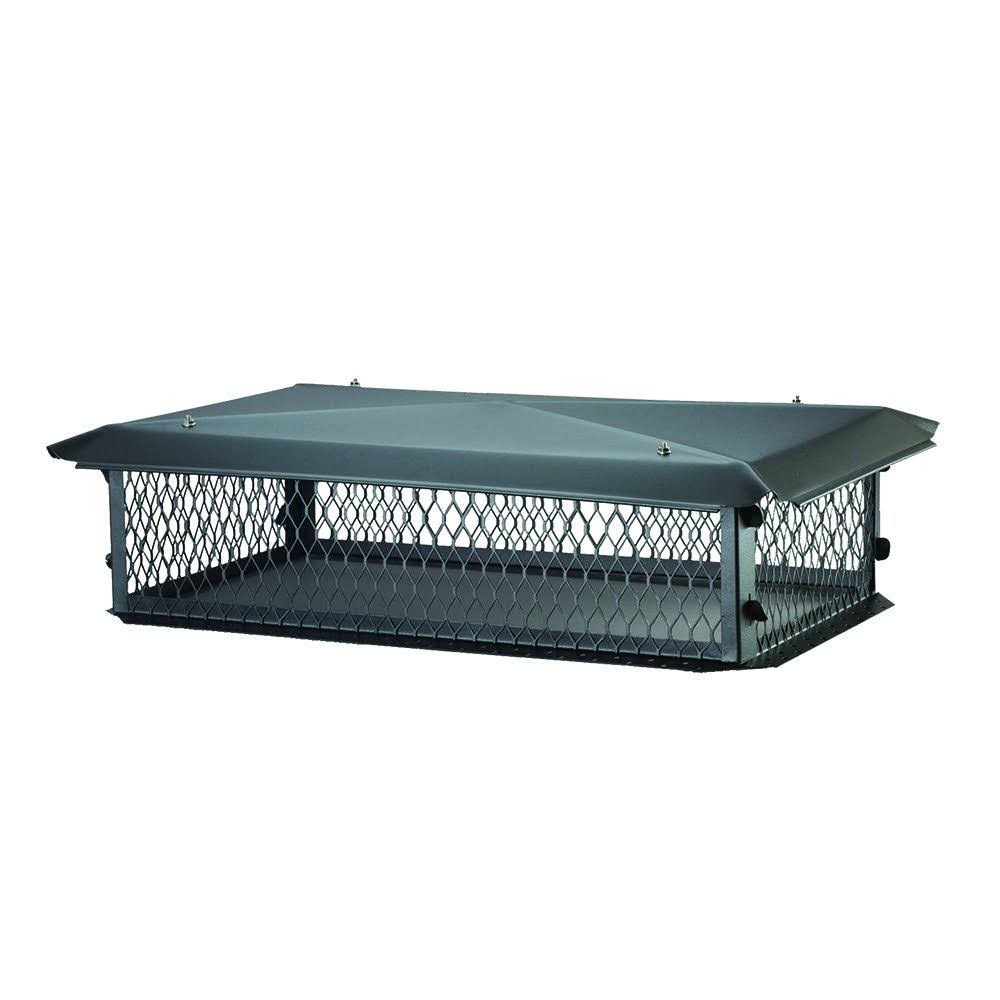 Black Galvanized Steel Multi-Flue Chimney Cap D539