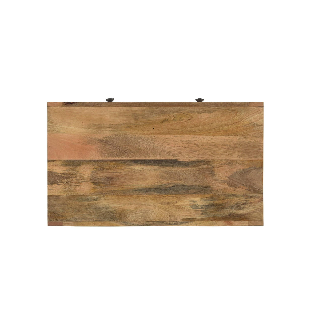 Natural Brown Mango Wood 2 Door 2 Drawer Cabinet Q757814