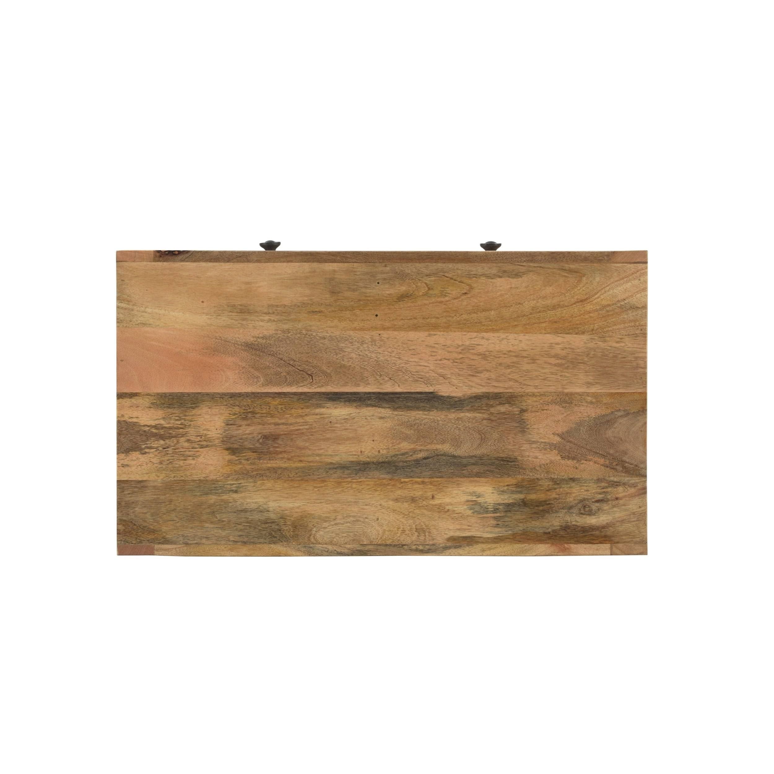 Natural Brown Mango Wood 2 Door 2 Drawer Cabinet Q757814