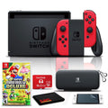 Nintendo Switch Bundle with Carry Case, 128GB SD Card, and New Super Mario Bros U Deluxe Game A445