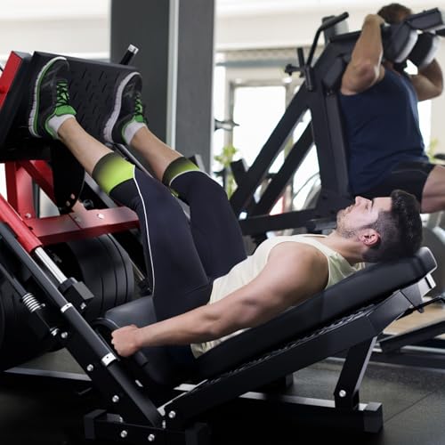 Adjustable Leg Press Hack Squat Machine with Linear Bearing H843790