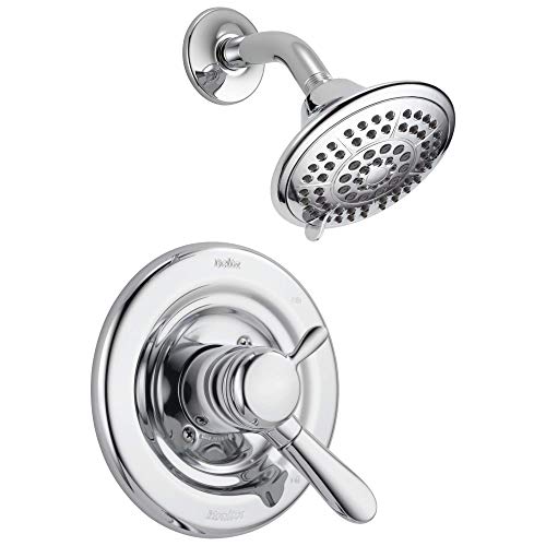 Chrome Single-Function Shower Faucet Set with 5-Spray Shower Head E35282