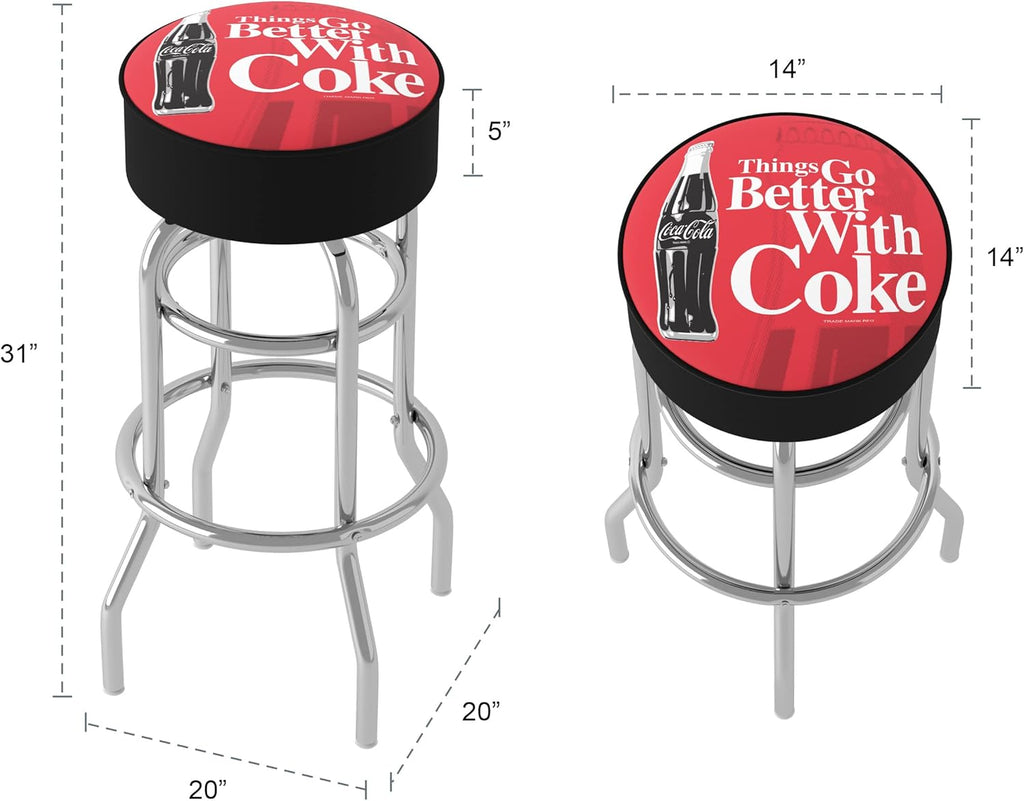 Foam Padded Seat Swivel Bar Stool R2290
