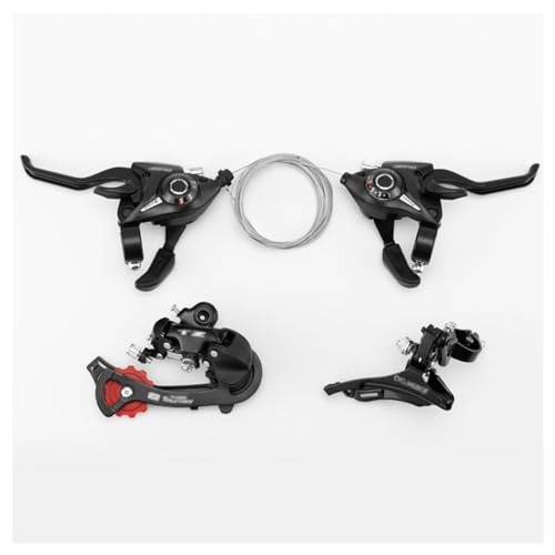 3x7 Speed Mountain Bike Gear Shift Brake Lever Set with Digital Gear Dial & Brake Cable S67461