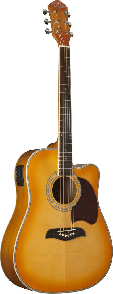 Flame Yellow Sunburst Dreadnought Guitar X87093
