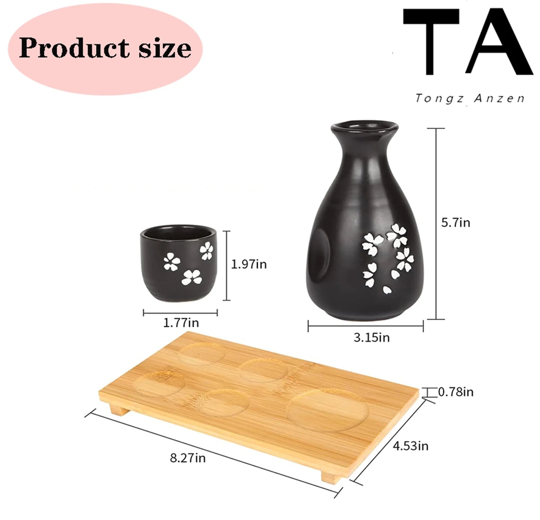 6pcs Ceramic Sake Set U170204