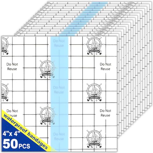 50 Pieces Waterproof Transparent Film Dressing 6 X 6" Bandages B255