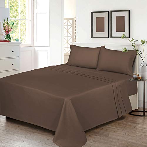 Queen Size 100% Cotton Flannel Bed Sheet Set 4 Pcs Snow Flake Grey V4039