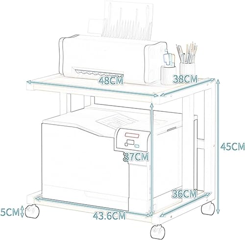 2 Tier Printer Stand with Wheels M700