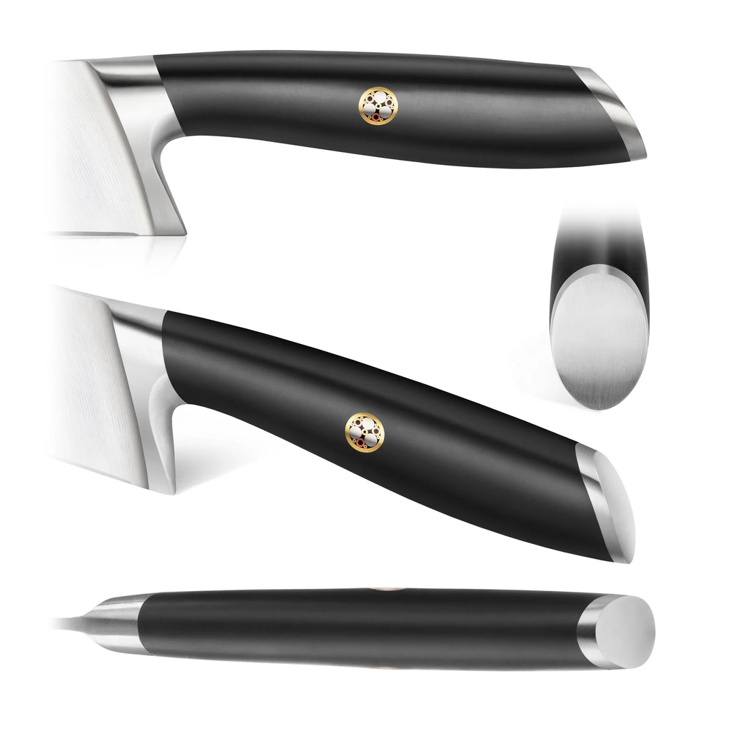 German Steel Forged 7" Santoku Knife, Black R219918