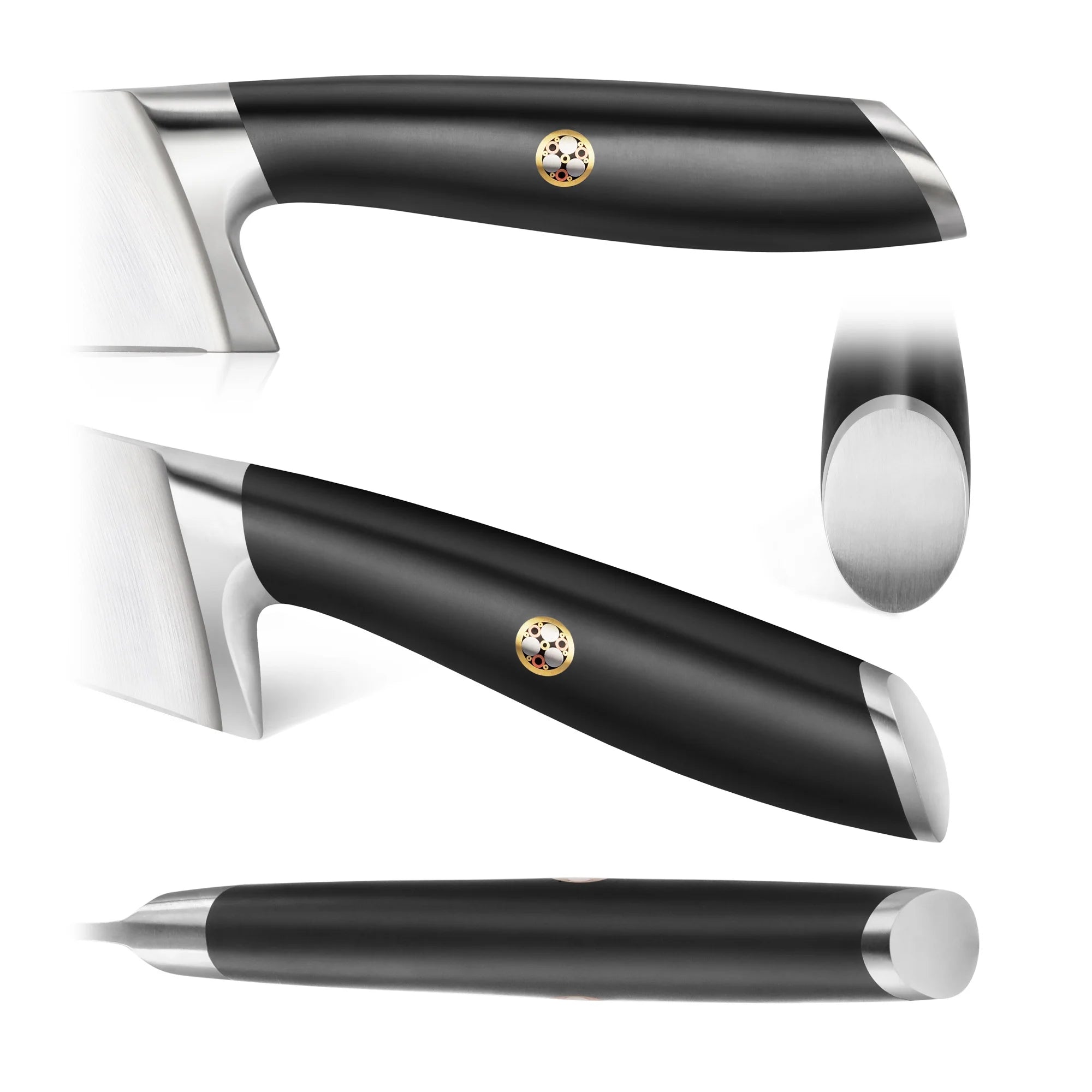 German Steel Forged 7" Santoku Knife, Black R219918