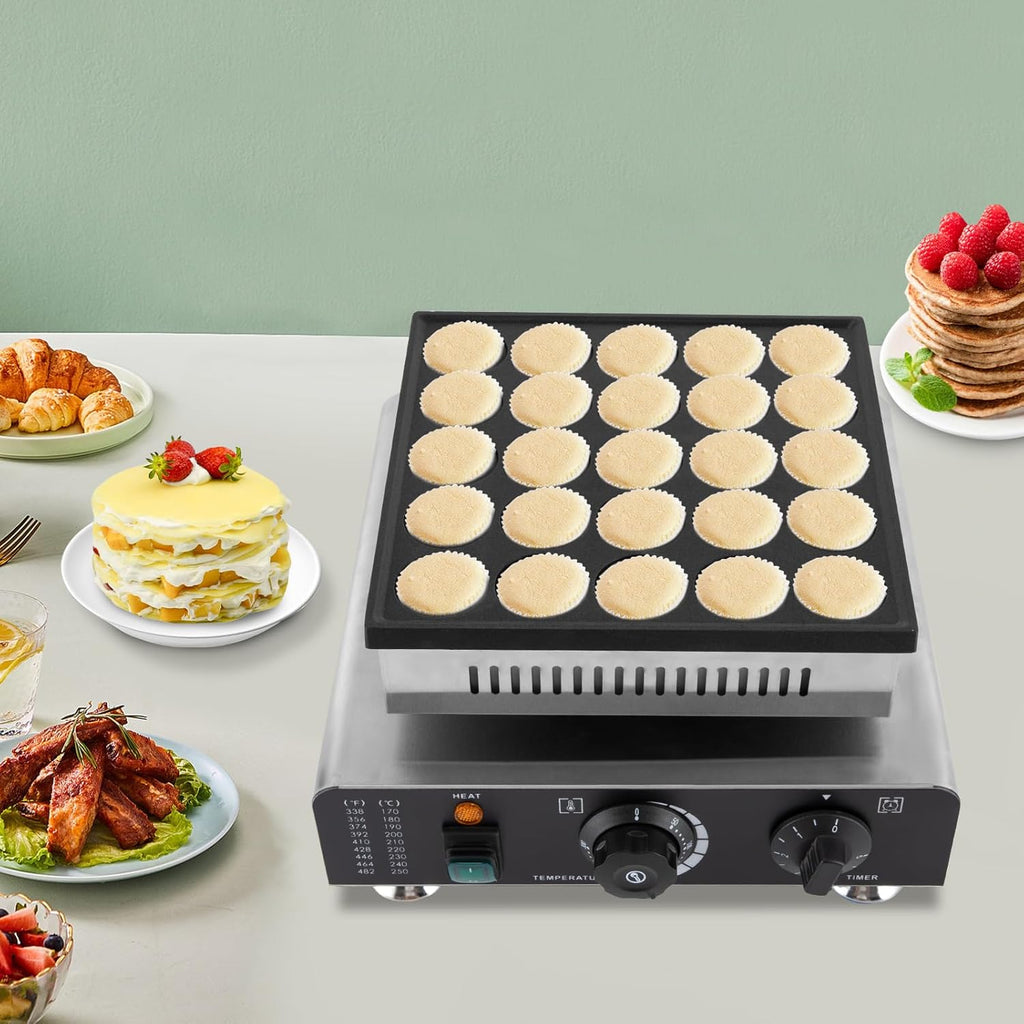 25PCS Non-stick Electric Pancake Maker Stainless Steel V225