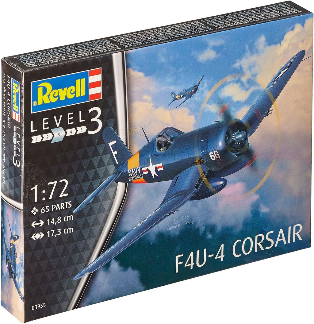 14.8 cm length 17.3 cm spanwidth F4U-4 Corsair Model Kit B257