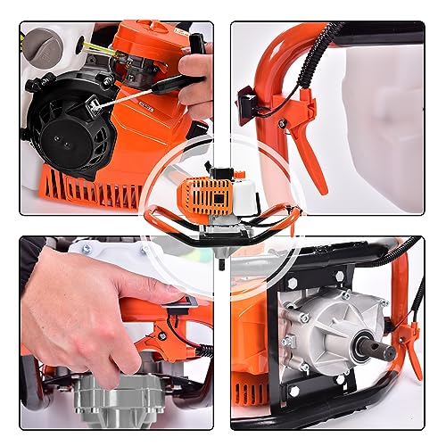 72CC Gas Powered Auger with 3 Earth Drill Bits 4" & 8" & 12" C5834