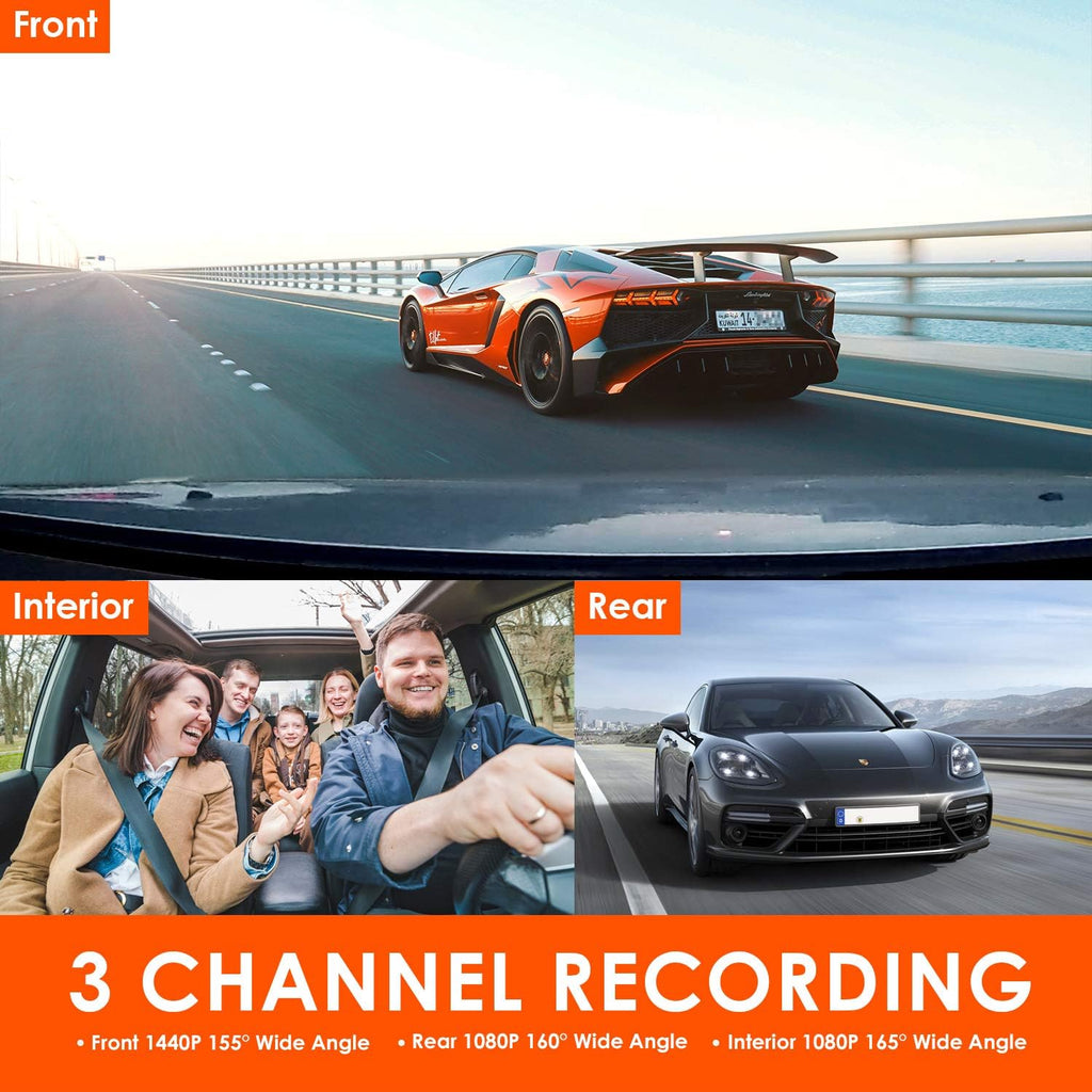 3 Channel 4K Dash Cam I3986