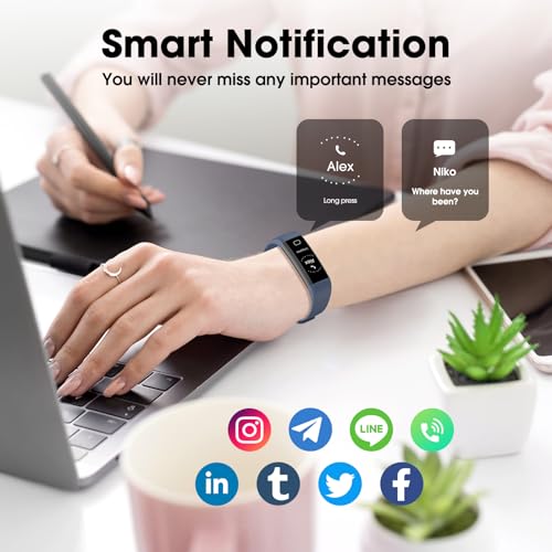 Fitness Tracker with Heart Rate Monitor, IP68 Waterproof Smartwatch V106