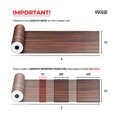 Striped Maple Wood Grain Faux Finish Textured Vinyl Wrap Roll Sheet Film (2ft x 48 Inch) K43721