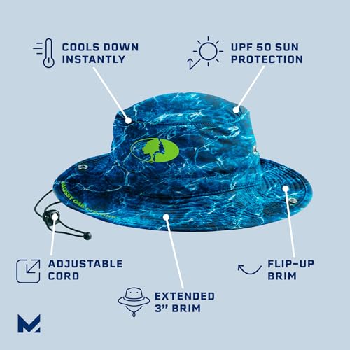 Mossy Oak Camo Cooling Bucket Hat with 3" Wide Brim W421
