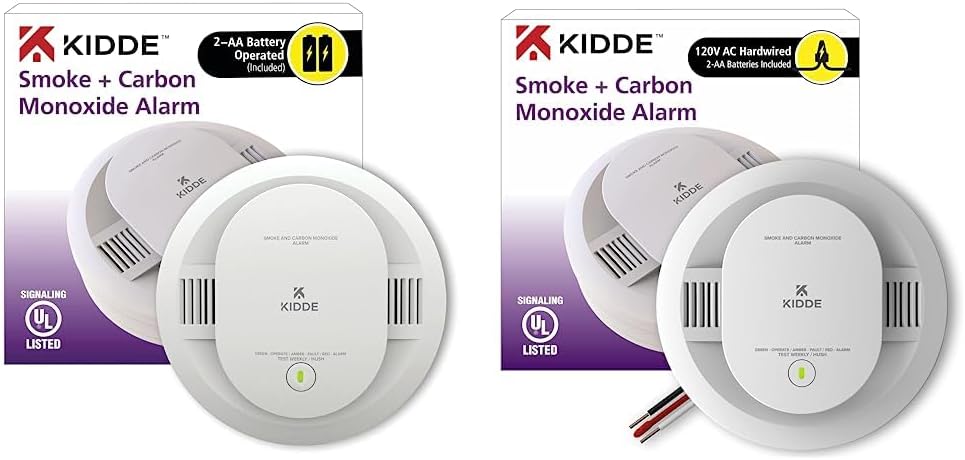 2 Pack Smoke Carbon Monoxide Fire Detectors K655