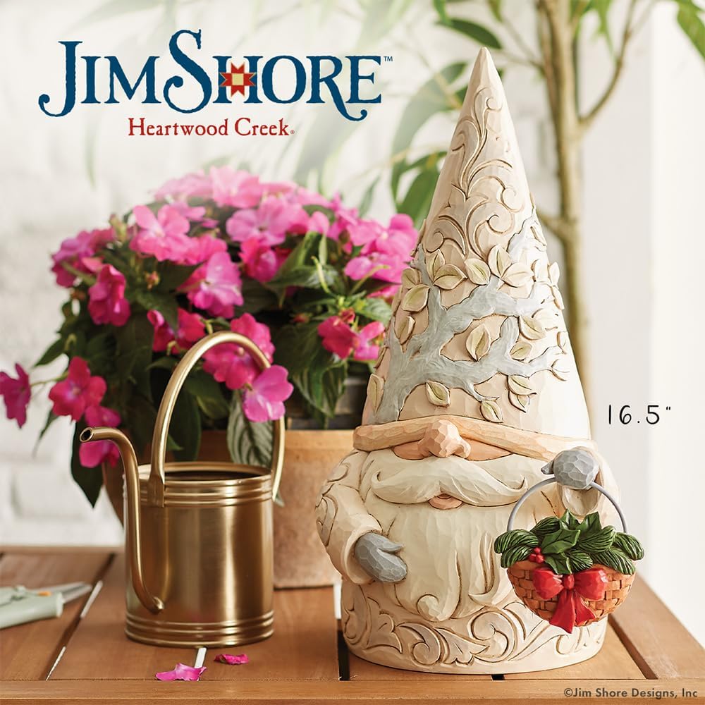 Four Seasons Gnome Statue with 4 Baskets Figurine 16.5 Inch Multicolor G261