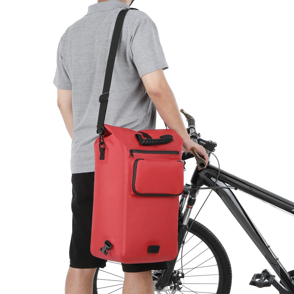 3-in-1 Waterproof Bike Pannier Rear Rack Bag with Laptop Compartment N563