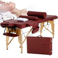 Portable Foldable Massage Table with Carry Case, Cream Q7113