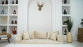 4" Thickness Velvet Floor Sofa U540635