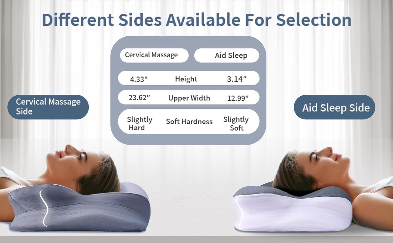 Light Gray Memory Foam Cervical Pillow L662