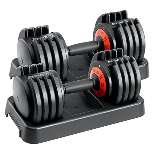 55 lbs Pair Adjustable Dumbbell I523909