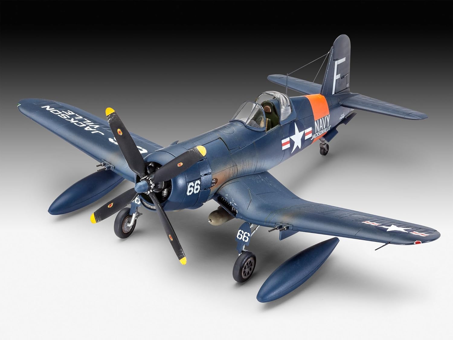 14.8 cm length 17.3 cm spanwidth F4U-4 Corsair Model Kit B257