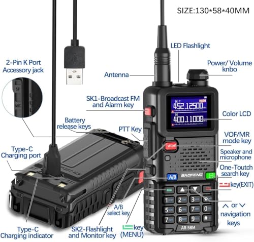 2 Pack 10W Handheld Ham Radio Walkie Talkies with Programming Cable A528