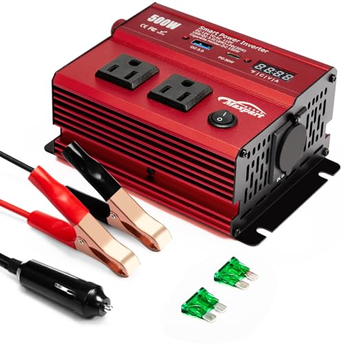 1000w 12v DC to 110v Power Inverter with Dual AC Outlets USB and Type-C F44029
