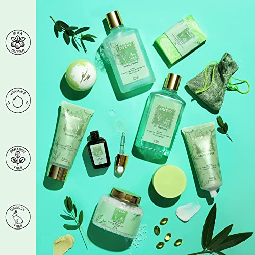 15 pc Tea Tree Bath Set with Bath Oil, Shower Gel, Bubble Bath, Handmade Soap, Steamer Tablet, Potpourri U45375
