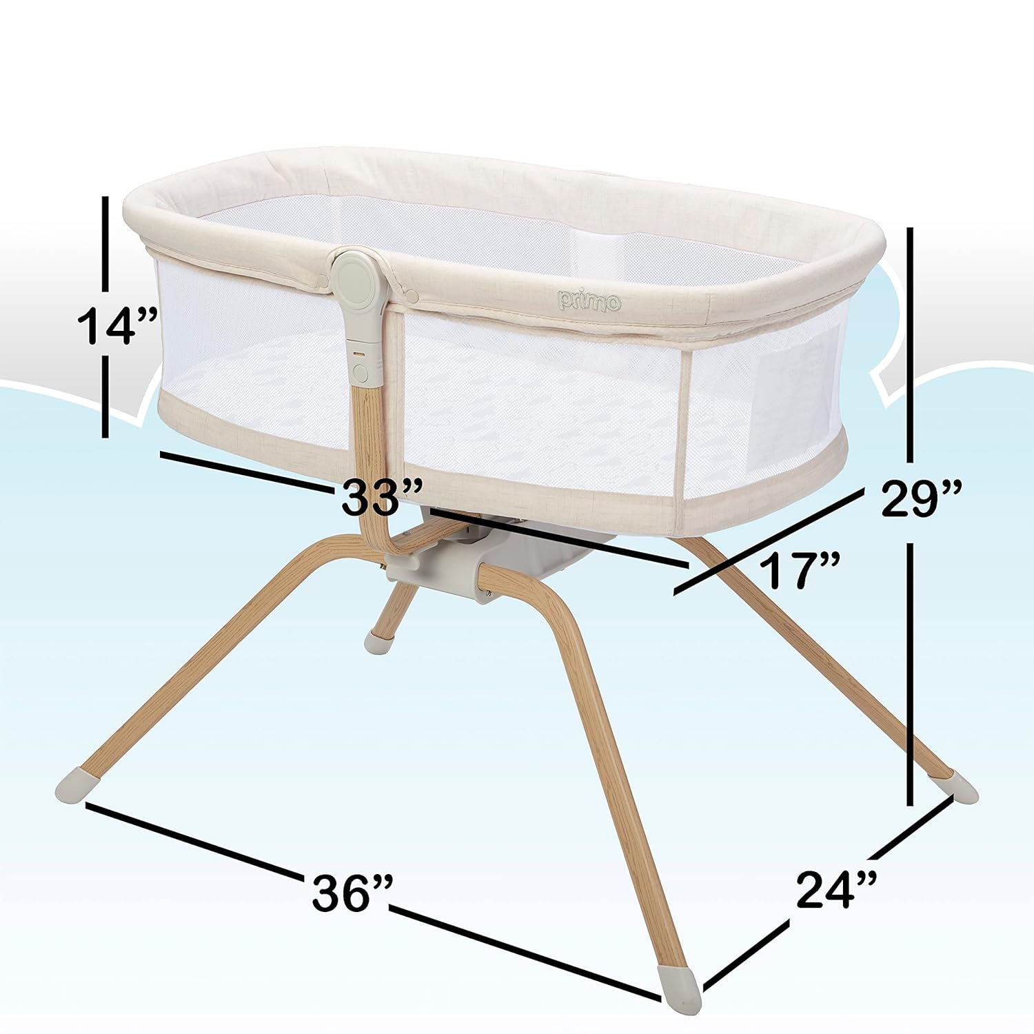 Portable Folding Baby Bassinet with Removable Canopy, Travel Bag, and Mattress Z3877