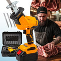 Brushless Motor Electric Meat and Bone Saw, 3000mAh Handheld Butchering Tool with 3 Blades S36920